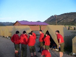 Circled up in tent city